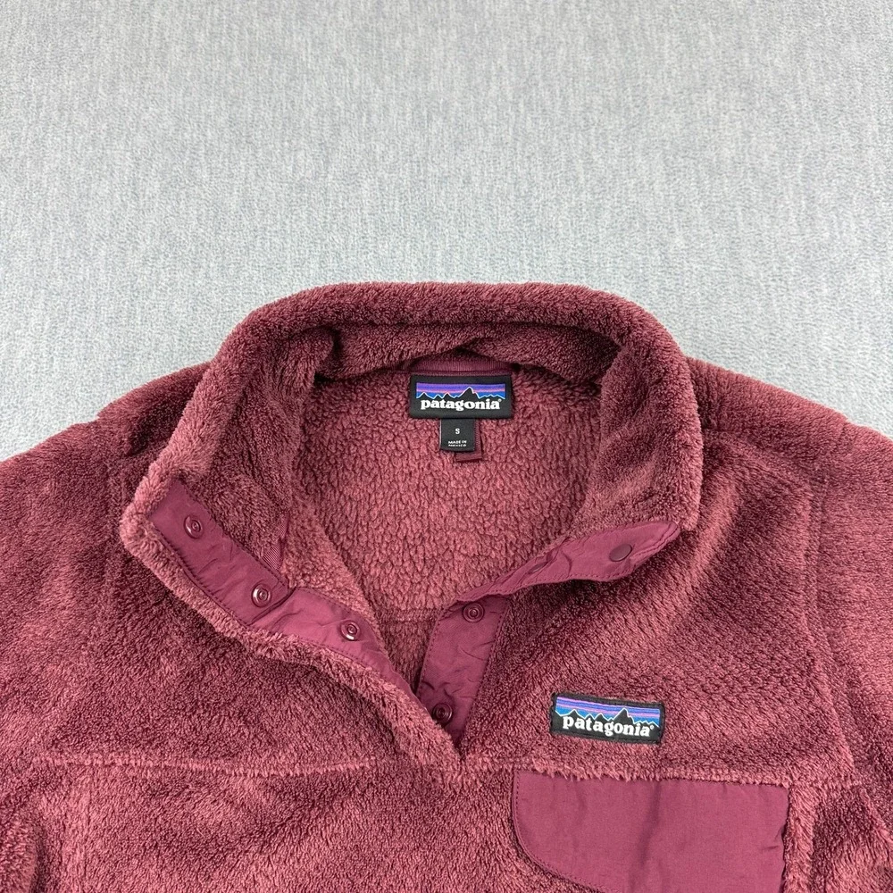 Patagonia Sweater Womens Small Red Re-Tool Snap-T Pullover Fleece Polartec 25443